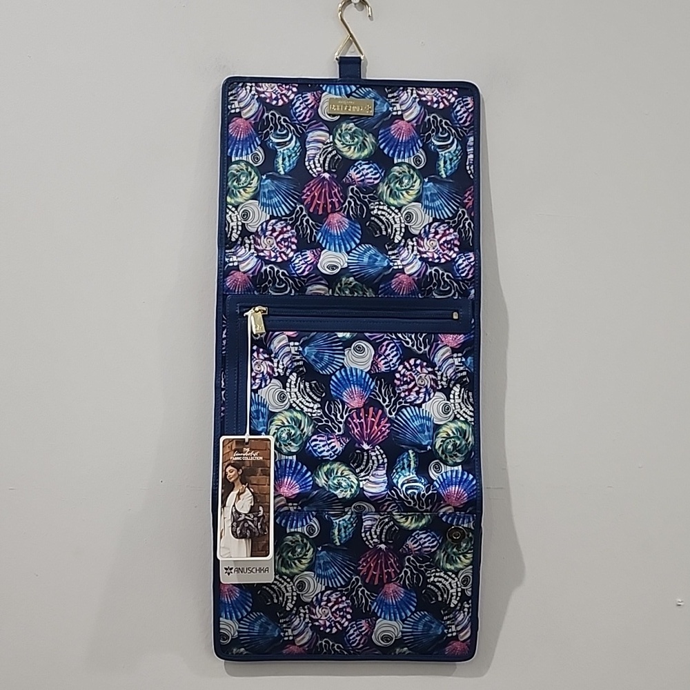 Anuschka Fabric with Leather Trim Toiletry Case